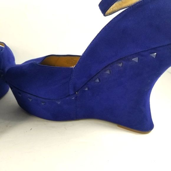 Gianni Bini Royal Blue Platforms Size 9M. S708 - Picture 8 of 8